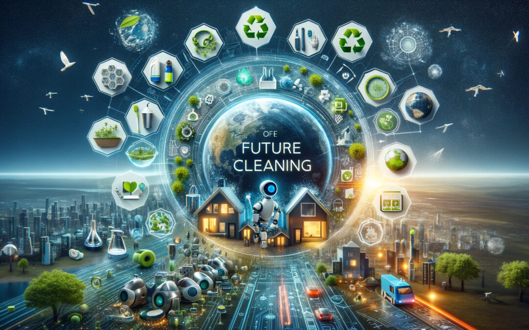 Innovative home cleaning technologies and eco-friendly products from Clean Harbors, symbolizing a sustainable future.